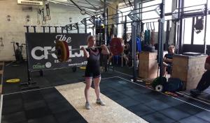 Petra Pavlič 100 kg_Priprava za sunek